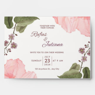 Wedding invitation envelope