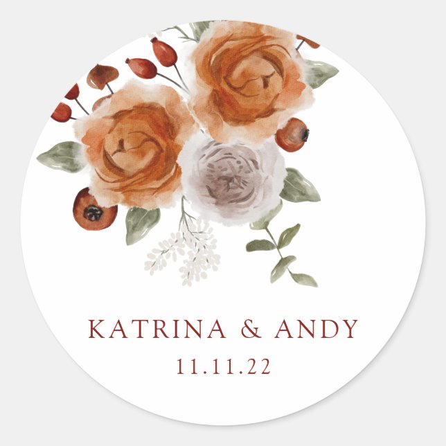 Wedding Invitation Envelope Seals (Front)