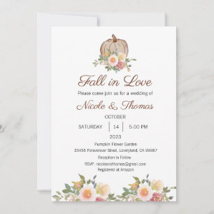 Wedding Invitation, Fall in Love Wedding  Invitation