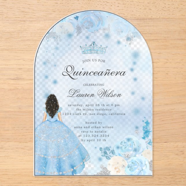 WEDDING INVITATION / FIVE YEARS ACRILIC OVALADO (Front)