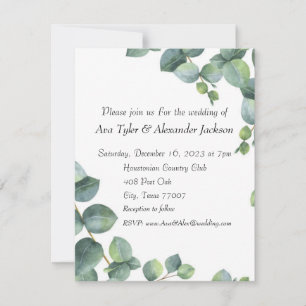 Wedding invitation Flat Card