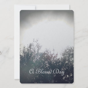 WEDDING INVITATION Flat Card A Blessed Day Design