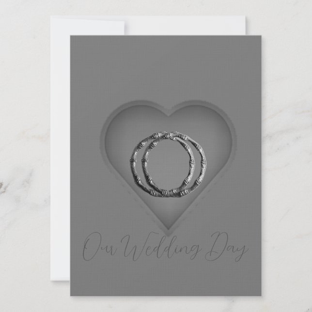 WEDDING INVITATION Flat Card ART&DESIGN STYLE  (Front)