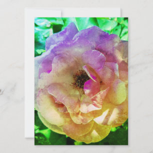 WEDDING INVITATION Flat Card BEAUTIFUL ROSE STYLE