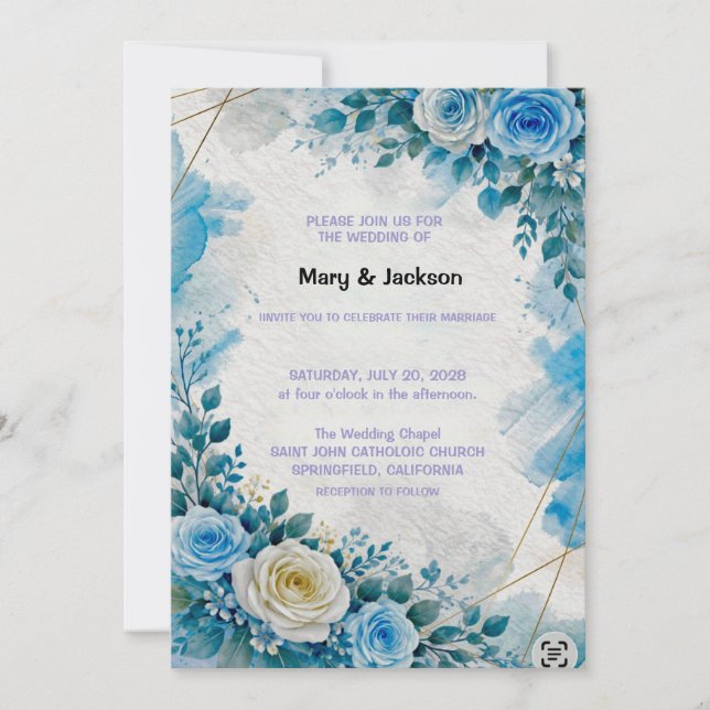 Wedding Invitation Floral (Front)
