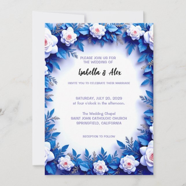 Wedding Invitation Floral (Front)