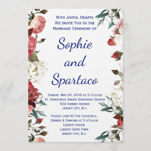 wedding invitation floral
