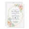 Wedding invitation floral dusk pink and gold