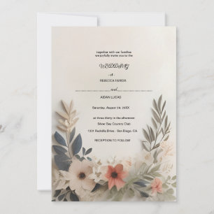 Wedding Invitation   Floral Elegance   Timeless