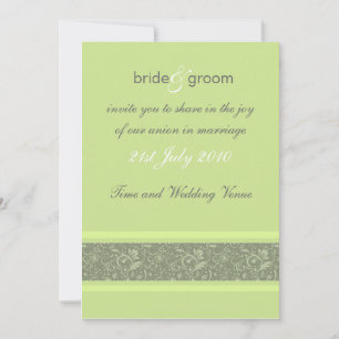 Wedding Invitation - Floral Fantasy - Apple Green