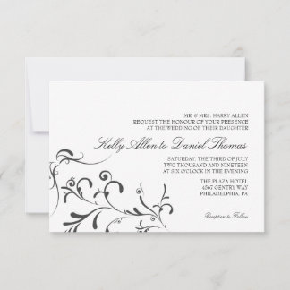 Wedding Invitation | Floral Grace |wb