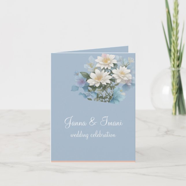wedding invitation floral pastel (Front)