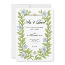 Wedding invitation for seniors floral style