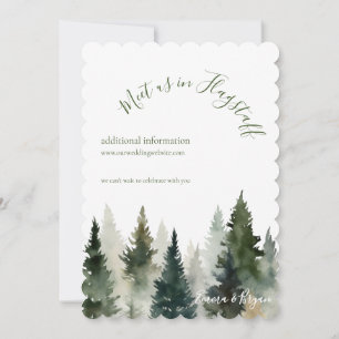 Wedding Invitation Forest Pines Watercolor