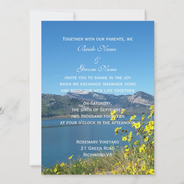 wedding invitation from bride and groom (Front)
