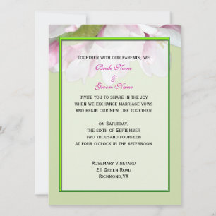 wedding invitation from bride and groom