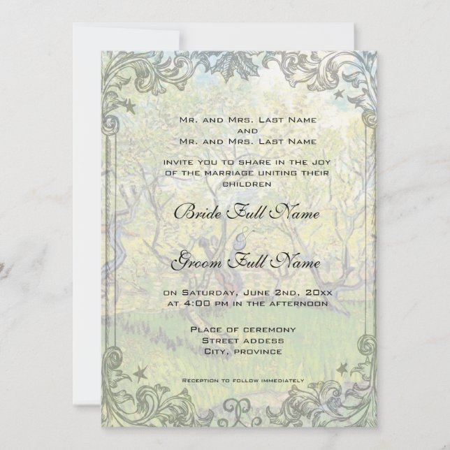 Wedding invitation from bride and groom's parents (Front)