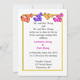 Wedding invitation from bride and groom's parents,