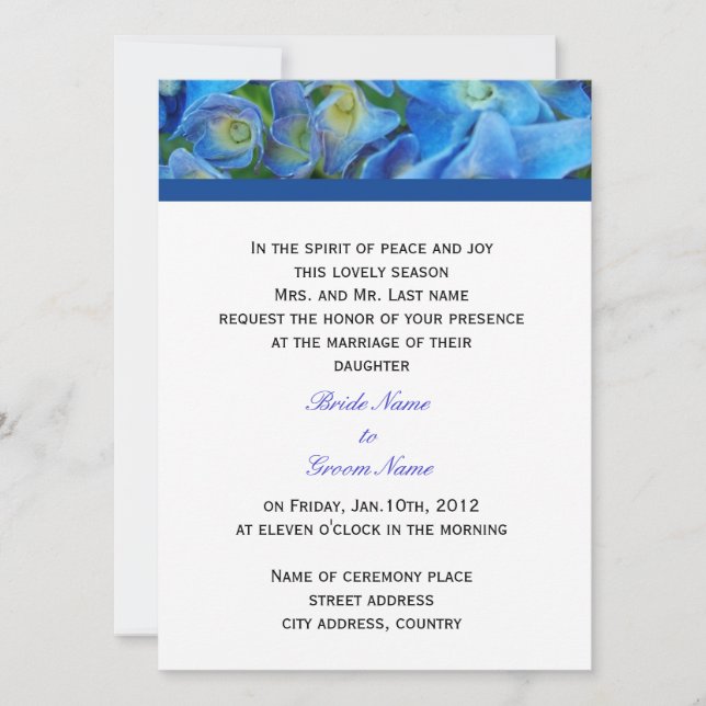 wedding invitation from bride's parents (Front)