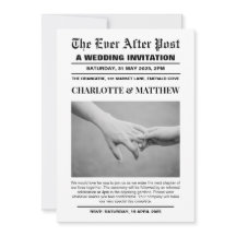Wedding Invitation Front Page Newspaper
