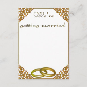 Wedding invitation gilded frame