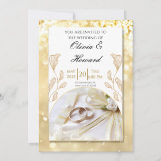 Wedding invitation - gold