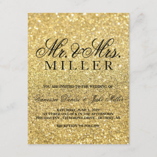 Wedding Invitation - Gold Glam