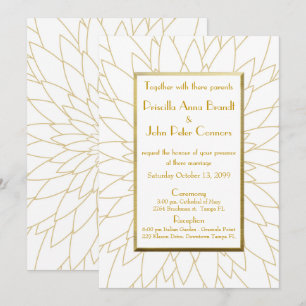 Wedding invitation, great gatsby, dahlia geometric invitation
