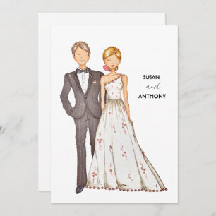 Wedding invitation, hand drawn illustration. invitation