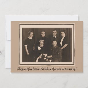 Wedding Invitation humour funny custom text