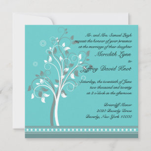 Wedding Invitation in Turquoise