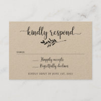 Wedding Invitation Insert Enclosure Cards RSVP