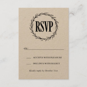 Wedding Invitation Insert Enclosure Cards RSVP