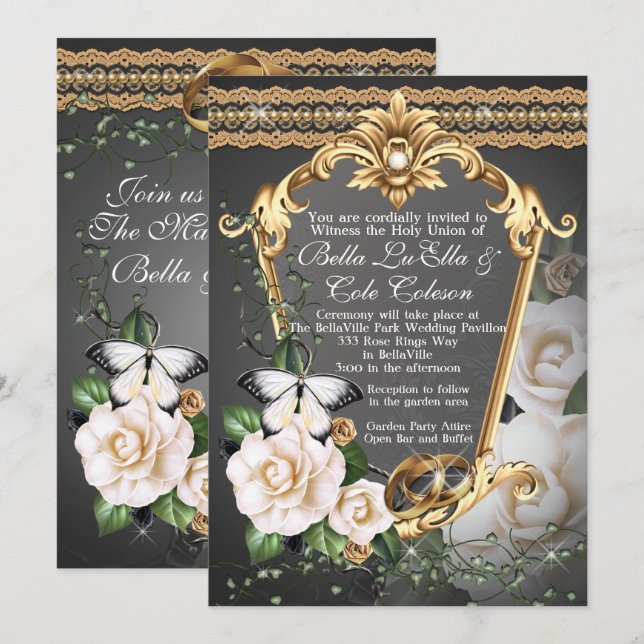 Wedding Invitation Invitation (Front/Back)