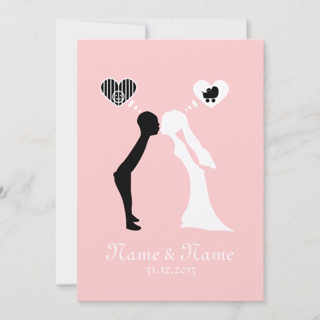 wedding invitation: kiss in the common future invitation (Front)