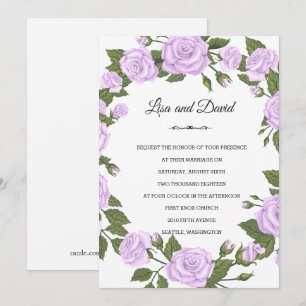 Wedding Invitation-Lavender Roses Invitation