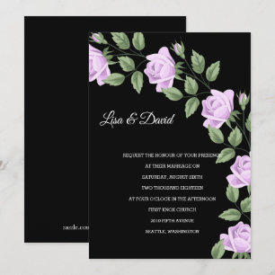 Wedding Invitation-Lavender Roses Invitation