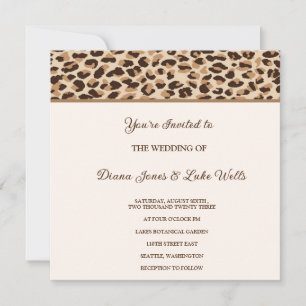 Wedding Invitation-Leopard Print Invitation