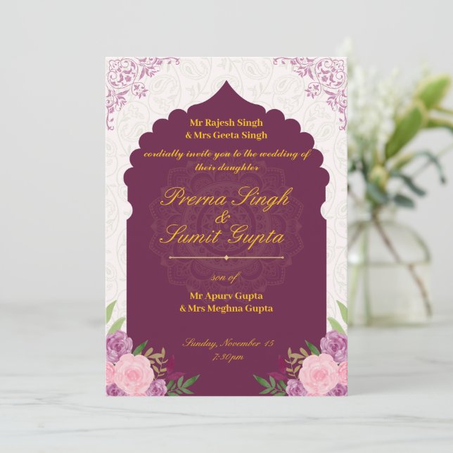 wedding invitation letter (Standing Front)