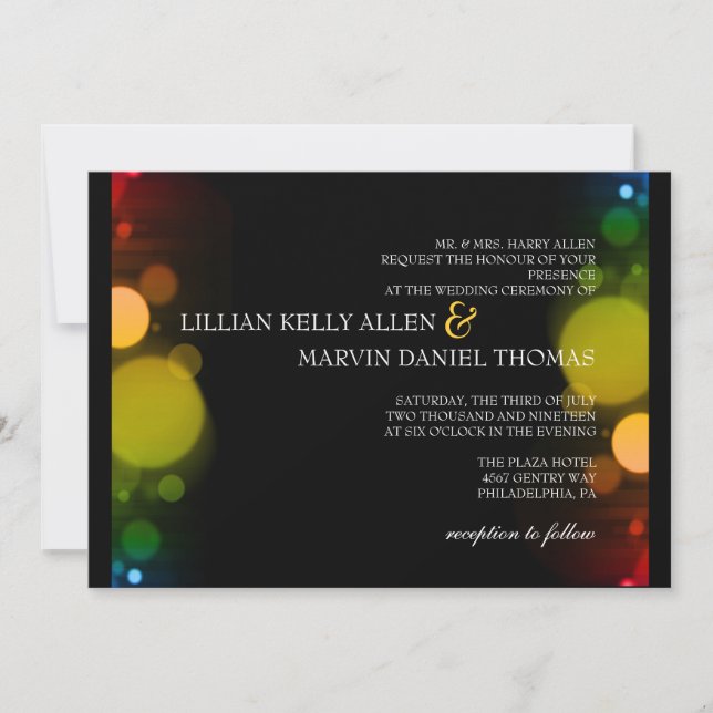 Wedding Invitation | Lit Night II (TBA) (Front)