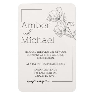 Wedding Invitation Magnet