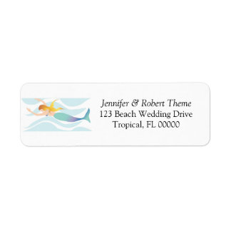 Wedding Invitation Mail Label Beach Theme