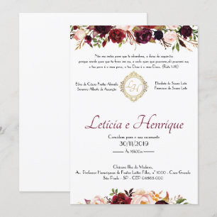 Wedding Invitation - Marsala   Front