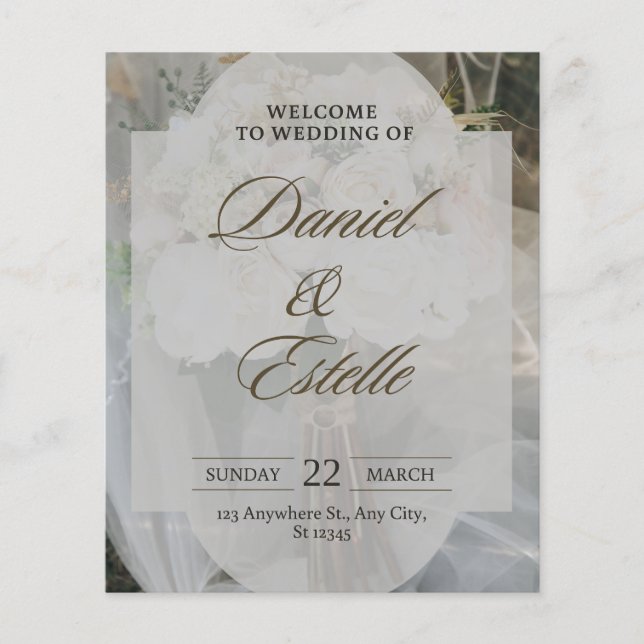 Wedding Invitation - massage me to change names (Front)