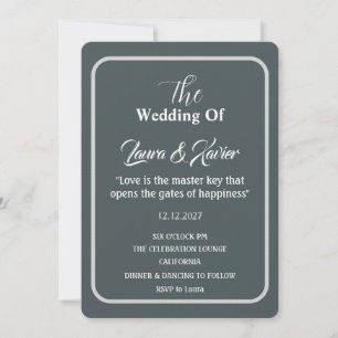 Wedding Invitation Minimalis - Announcement Card