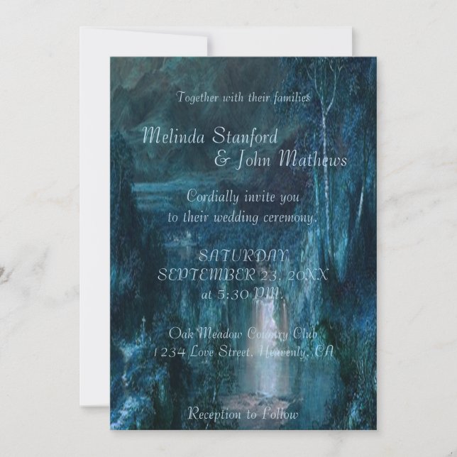 Wedding Invitation | Mountain Waterfall (Front)