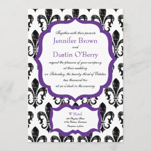 Wedding Invitation New Orleans Purpl Alternate