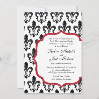 Wedding Invitation | New Orleans | Red