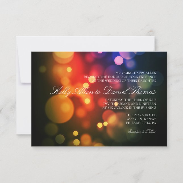 Wedding Invitation | Night Lights |mult (Front)
