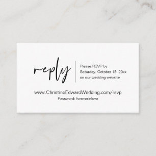 Wedding Invitation Online RSVP, Casual Themed Card